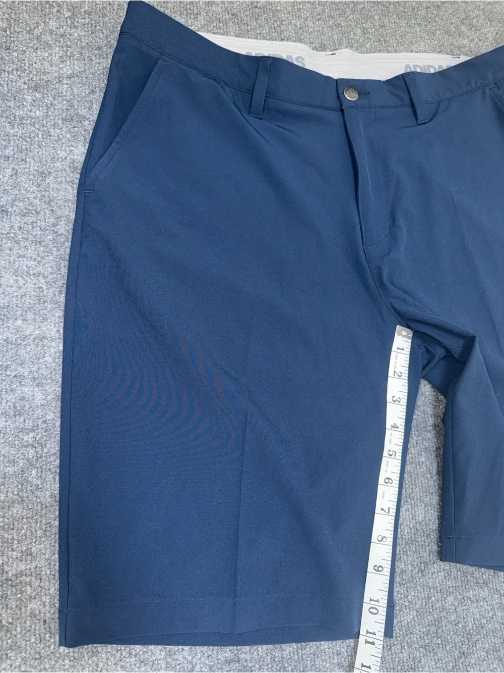 adidas Navy Flat-Front Performance Shorts